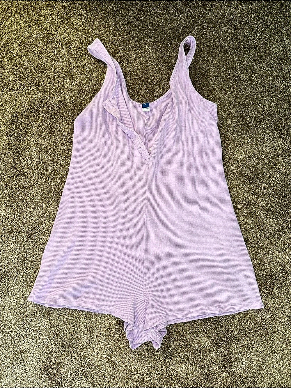 Old Navy Waffle Lounge Romper Purple Sleeveless